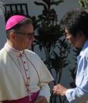 Mons. Mark visita Térraba, tierra desde donde parte la evangelización